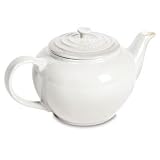 Le Creuset Stoneware 1 Quart Classic Teapot, White