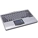 Adesso 2.4 GHZ WIRELESS SLIMTOUCH TOUCHPAD MINI KEYBOARD SILVER W/BLACK KEYS ( WKB-4000US )
