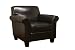 Baxton Studio Atticus Black-Brown Faux Leather Modern Club Chair