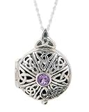 Kit Heath Celtic Amethyst Trinity Locket Necklace