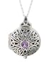 Kit Heath Celtic Amethyst Trinity Locket Necklace