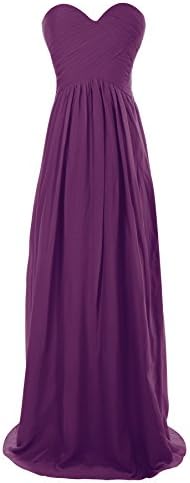 Melantha Bridesmaid Long Prom Dresses Chiffon Evening Gowns Size 10 Dark Purple