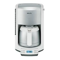 Krups FMF5-11 10-Cup Programmable Coffeemaker with Thermal Carafe, White with Stainless Steel