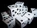 100 White Dice - 16mm