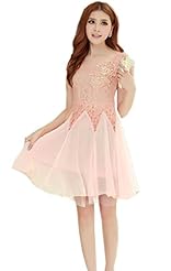 Chiffon Lace Beaded Elbow Length Sleeves Evening Dress/Bridesmaid Dress/Prom Dress/Party Dress 