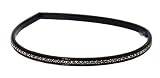 France Luxe 1/4 Ultra Comfort Headband with Swarovski - Black/Crystal