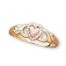 Jewelry : 14K Yellow and Rose Teens Gold Heart Ring - Size 5