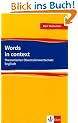 Words in Context. Thematischer Oberstufenwortschatz Englisch
