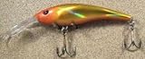 JLVLures JLV Lures Curved Minnow Freshwater Diver Hot Lava : Walleye Sauger Pike Bass Steelhead Crankbait Deep Troll Tantalizing Curve Body Wobble Kicking Rattle Rattling Trolling Casting Cast Treble Bronze Hook Darting Structure Fishing Gravel Bottom Rock Stump