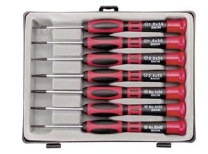 Durston Mini Screwdriver Set, ESD, Phillips/Slotted, 7 Pc