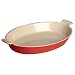 Le Creuset Enameled Cast-Iron 14-1/4-Inch Oval Au Gratin, Red