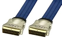 LINDY SCART Cable - Premium Gold Flat SCART Cable, 0.5m