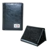 Corvette C4 Black Tri-Fold Leather Wallet