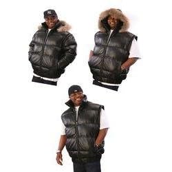 Mens Bubble Jacket Convertible to Vest in soft lamb skin 3XL by Phat Boi