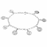 Sterling Silver Chinese ‘good luck and peace’ Charm Rolo Link Bracelet Reviews