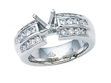 0.90 cts Round Diamonds Engagement Ring - Platinum, 18kt White or Yellow Gold