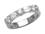1.20 cts Emerald Cut Diamonds Band - Platinum, 18kt White or Yellow Gold