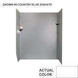 Swanstone SK-326072 Solid Surface Shower Wall Kit, White