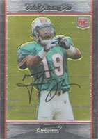 Ted Ginn, Miami Dolphins, 2007 Bowman Chrome Rookie Autographed Card