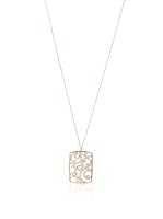 Alexandra Plata Conjunto de cadena y colgante Bisel