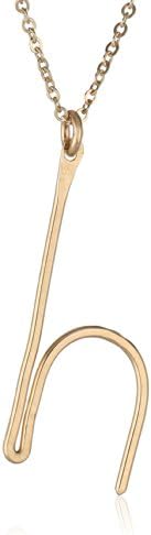 Nashelle 'Identity' Initial "H" Wire Letter Pendant Necklace, 18"