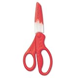 Children s Safety Scissors, Blunt, 5in, 1-3/4in Cut, L/R Hand