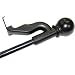 Levolor Kirsch 7004244449 Twist and Fit Curtain Rod 28 to 48-Inch Width with Ball in Black