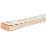 Balsa Wood Sheet 36"-1/32"X3"  20 per pack