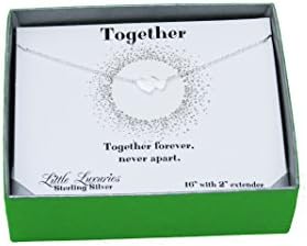 Little Luxuries (TM) Sterling Silver 16'' with 2'' Extender Double Heart Necklace