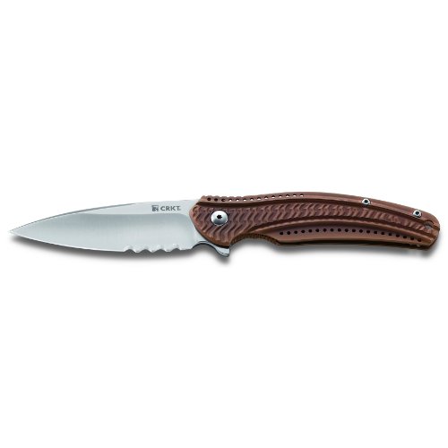 Columbia River Knife and Tool's K406BXS Ken Onion Ripple Serrated Edge Bronze Knife Columbia River Knife and Tool's K406BXS Ken Onion Ripple Serrated Edge Bronze Knife