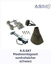 A.S.SAT Mastmontageset verdrehsicher, schwarz