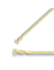 20" 10K Yellow Gold 1.20mm (0.05") Polished Diamond Cut Marina Link Chain w/ Spring Ring Clasp
