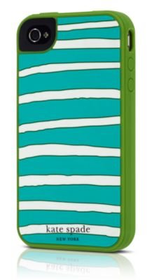 Contour Design Kate Spade Horizontal Stripe Case for iPhone 4 Green 019860