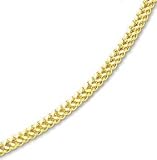 14k Yellow 5 mm Mens Fancy Bold Franco Bracelet - 8.75 Inch