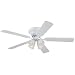 Westinghouse 7871500 Contemporary IV Four-Light 52-Inch Five-Blade Ceiling Fan, White with Frosted Ribbed Globes