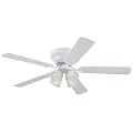 Westinghouse 7871500 Contemporary IV Four-Light 52-Inch Five-Blade Ceiling Fan, White with Frosted Ribbed Globes