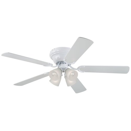 External hard drive:Westinghouse 7871500 Contemporary IV Four-Light 52-Inch Five-Blade Ceiling Fan, White with Frosted Ribbed Globes