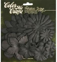 Bulk Buy: Petaloo Floral (3-Pack) Color Me Crazy Flower Layers 1' To 4' 16/Pkg Chalkboard Assorted P1504500