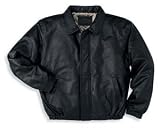 NEW Port Authority - Leather Bomber Jacket Black-L
