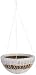 DMC Products 17-Inch Resin Wicker Hanging Basket with Chain Hanger, White