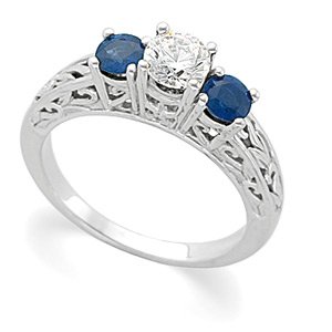Click here for Sapphire & Diamond Semi-Set Engagement Ring prices