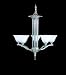 Bellevue Chandelier - 9305 - Brushed Stainless with Polished Nickel Accents