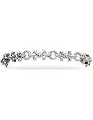 Sterling Silver 7.5 Inch Versant Fleur-de-Lis Toggle Bracelet