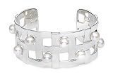 Sterling Silver Polished Bangle with Cultured Freshwater Pearls