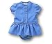Baby : Infant Denim Skirted Creeper With Snap Crotch, Size: 6 Months, Color: Light Denim