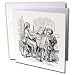 Florene Music - 3 Children At Piano In Black n White - Greeting Cards-6 Greeting Cards with envelopes