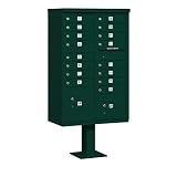 Cluster Box Unit (Includes Pedestal) - 16 A Size Doors - Type III - Green - USPS Access