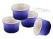 Le Creuset Stoneware 4-3 4-Ounce 4-Piece Ramekin Set, Cobalt Blue