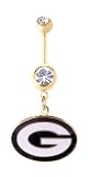 Green Bay Packers belly button ring