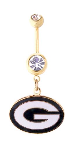 Green Bay Packers belly button ring